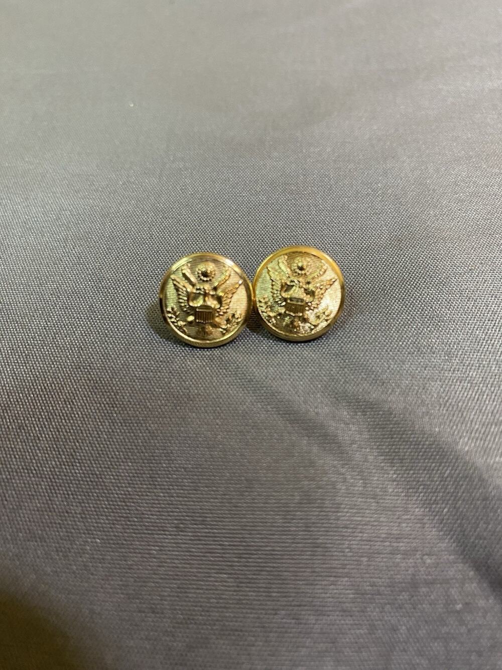 Lot of 2 Original Vintage US Army Waterbury Military Uniform Buttons